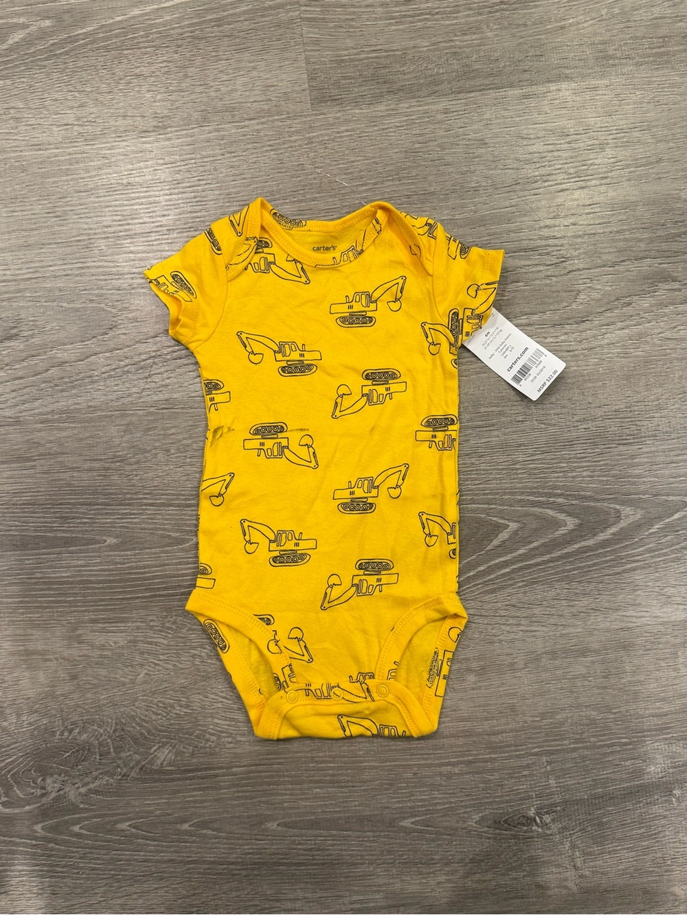 NWT Carters Bulldozer Onesie Size 6m